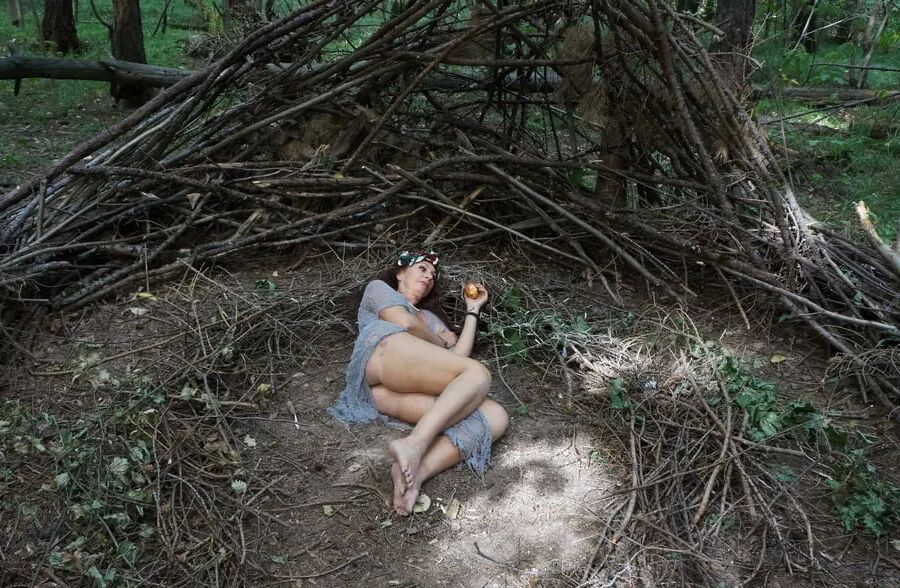 In forest cradle