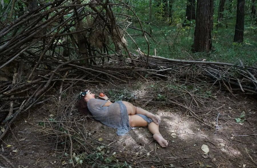 In forest cradle