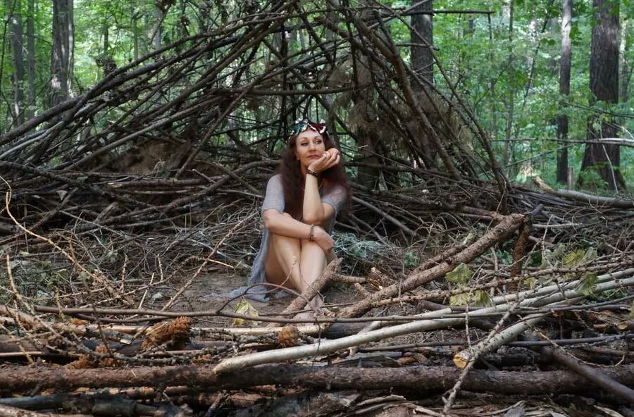In forest cradle