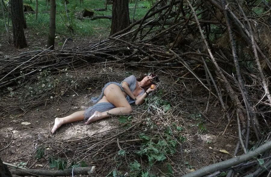 In forest cradle