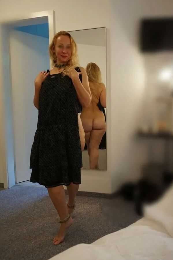Clothed unclothed posing and blowjob