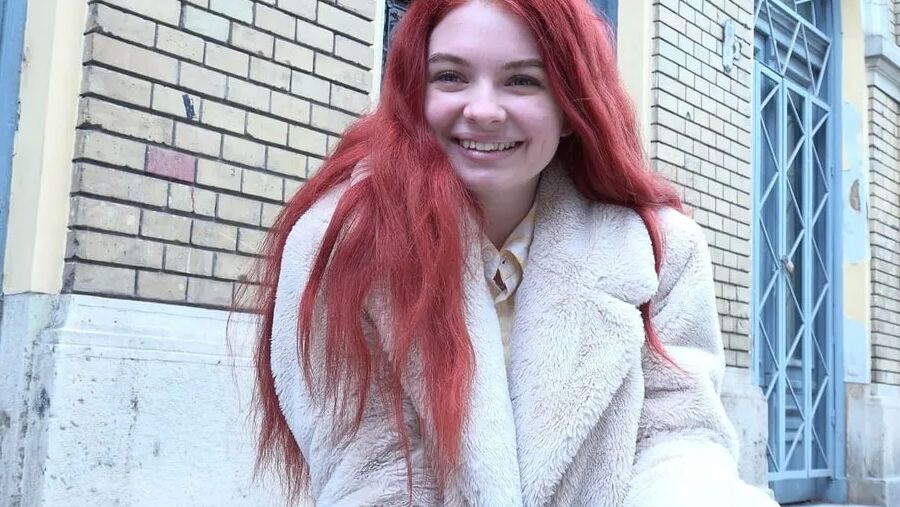 GERMAN SCOUT - Redhead small Teen Miss Olivia at Rough Casti