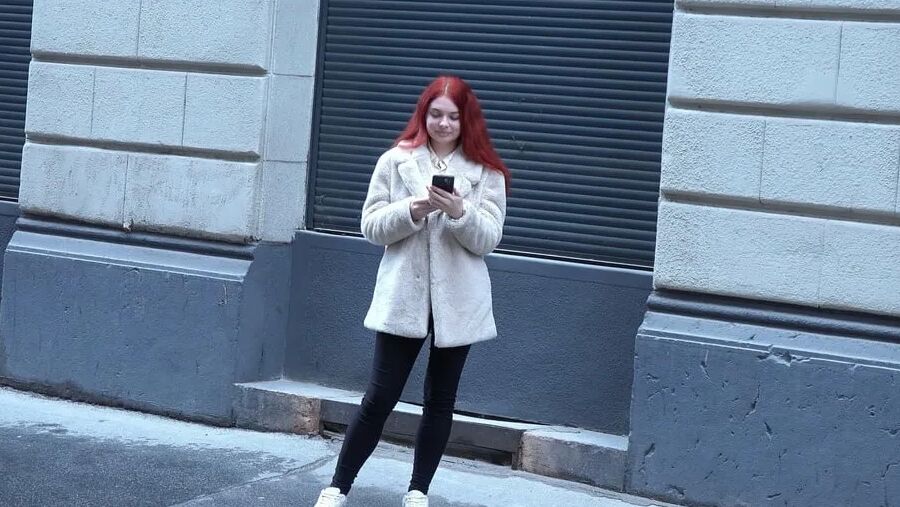 GERMAN SCOUT - Redhead small Teen Miss Olivia at Rough Casti