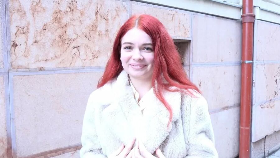GERMAN SCOUT - Redhead small Teen Miss Olivia at Rough Casti