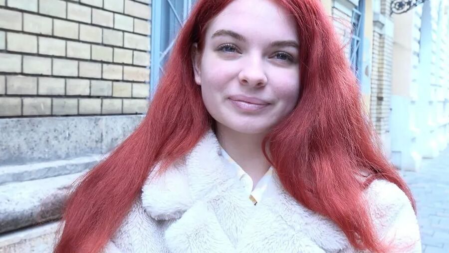 GERMAN SCOUT - Redhead small Teen Miss Olivia at Rough Casti