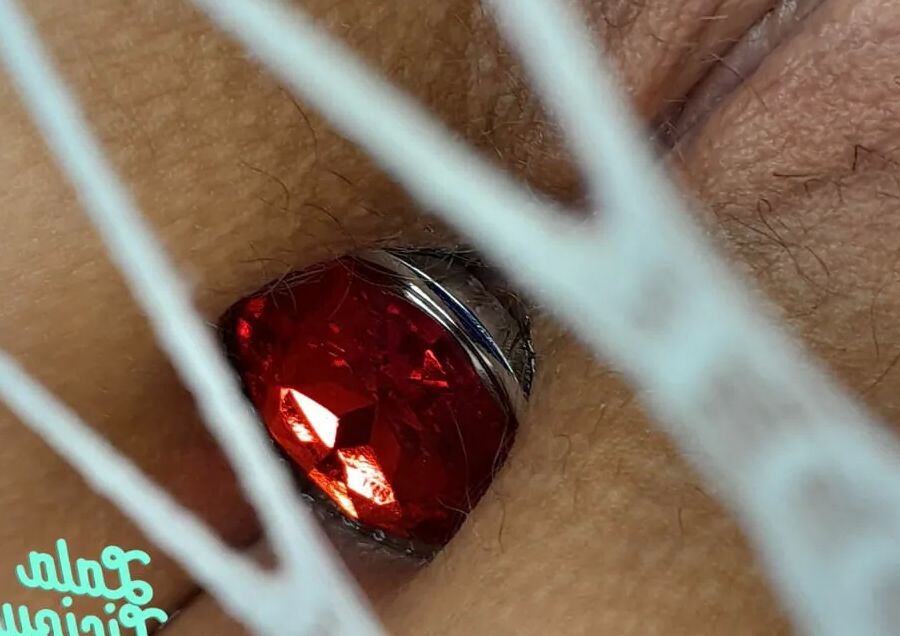 Ruby Red butt plug and some new lingerie
