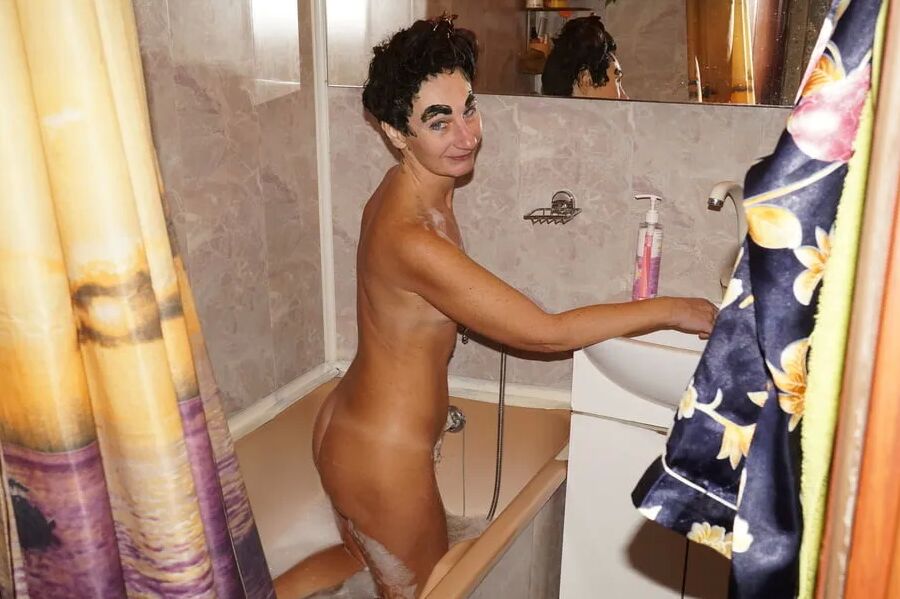 In Bathroom in color for Hair