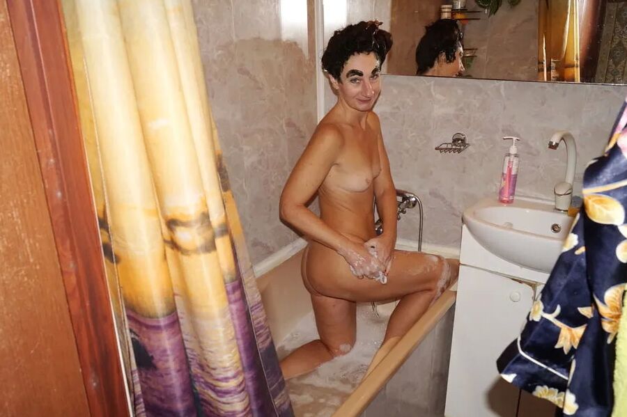 In Bathroom in color for Hair