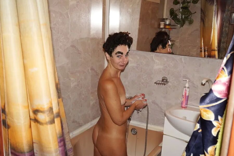 In Bathroom in color for Hair