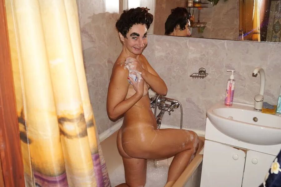 In Bathroom in color for Hair