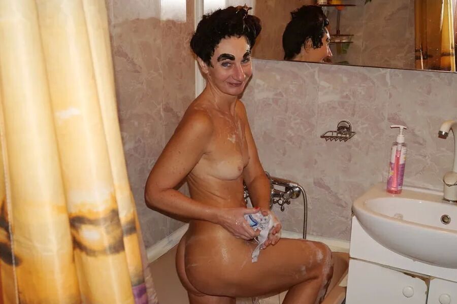 In Bathroom in color for Hair