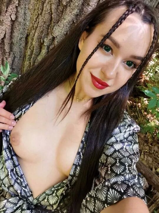 18yo naked teen in public park! Fiona Brandy shows tiny tits