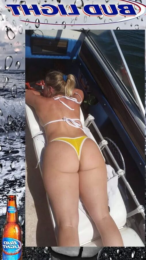 Blonde milf in swim wear
