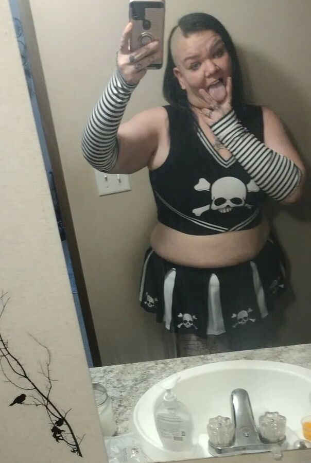 Goth cheerleader