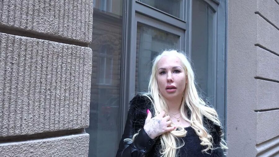 GERMAN SCOUT - BIG ASS AND TITS BLONDE KYRA HOT PICKUP FOR F