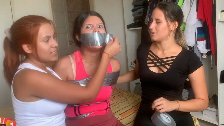Sexy Live Cam Girls Tied Up And Gagged With Duct Tape