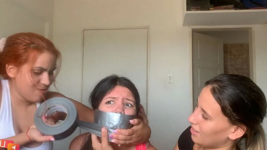 Sexy Live Cam Girls Tied Up And Gagged With Duct Tape