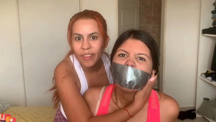 Sexy Live Cam Girls Tied Up And Gagged With Duct Tape