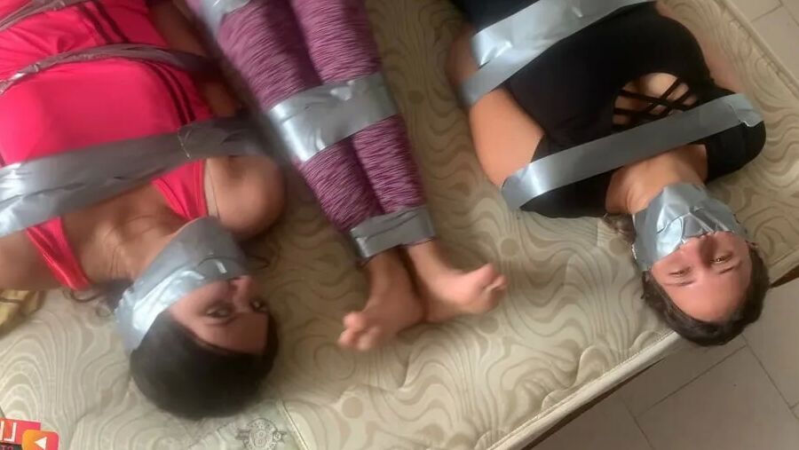 Sexy Live Cam Girls Tied Up And Gagged With Duct Tape