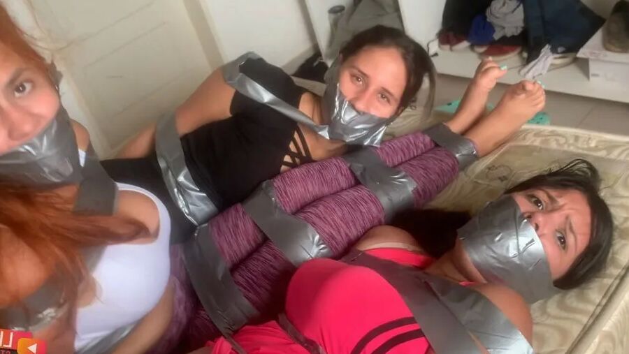 Sexy Live Cam Girls Tied Up And Gagged With Duct Tape