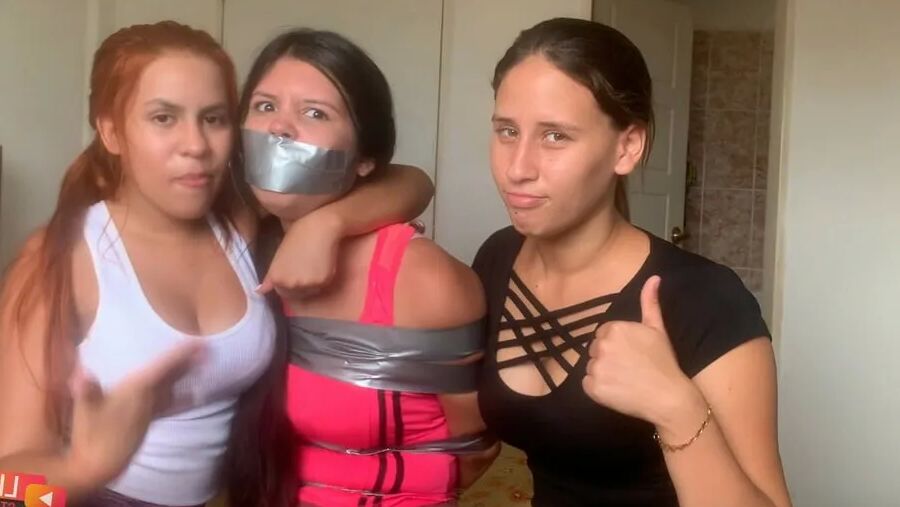 Sexy Live Cam Girls Tied Up And Gagged With Duct Tape