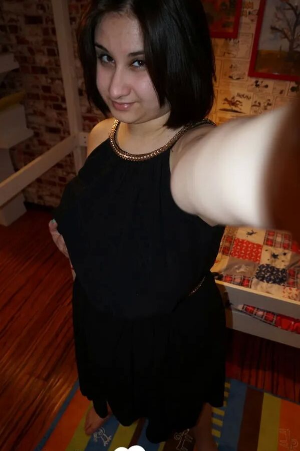 Chubby amateur teases with her big tits