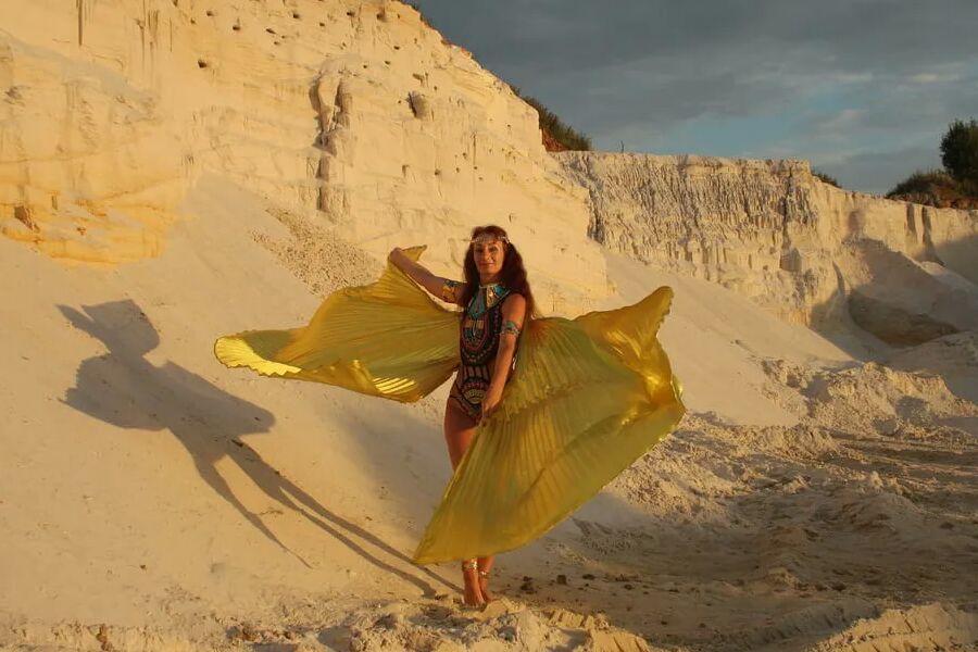 At sunset lighting