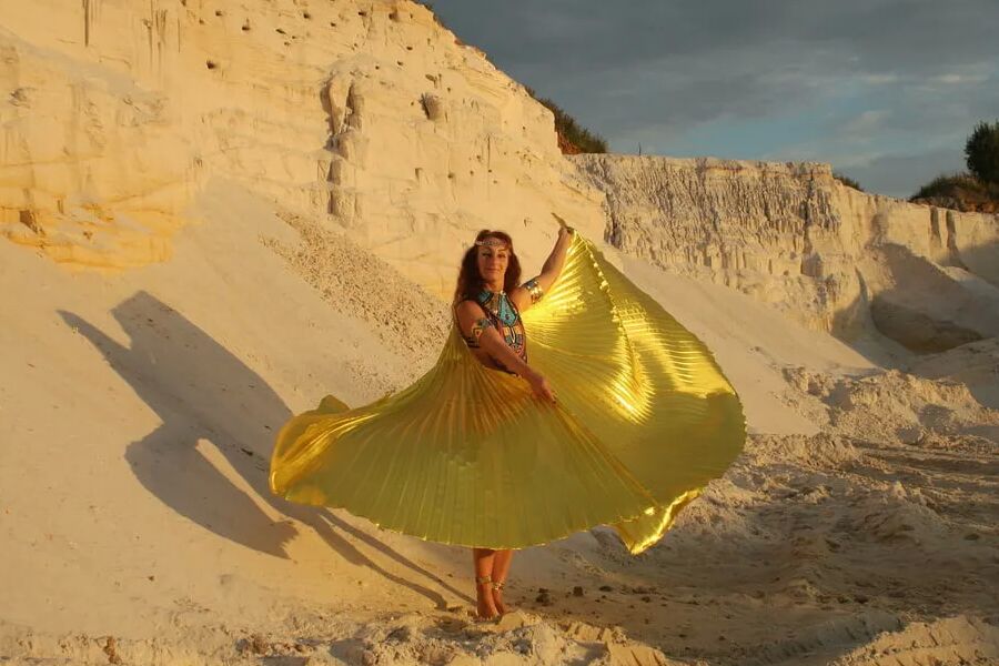 At sunset lighting