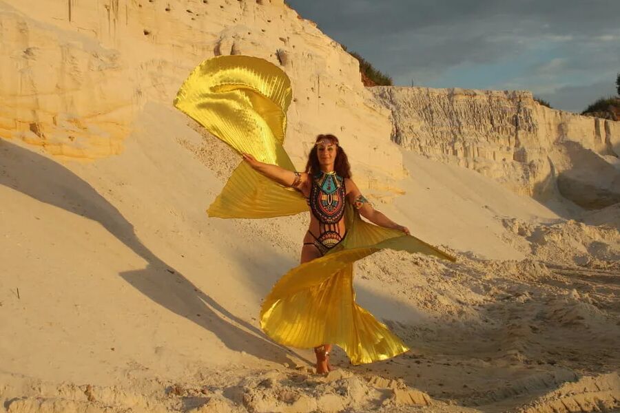 At sunset lighting