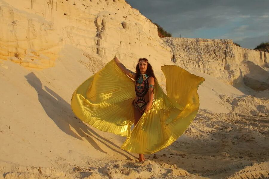 At sunset lighting