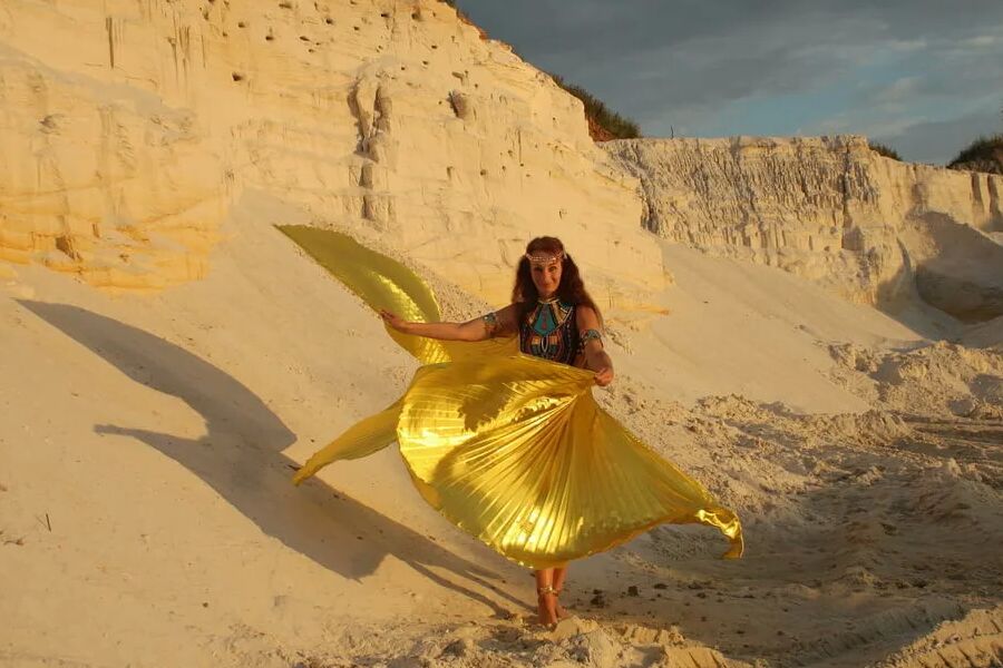 At sunset lighting