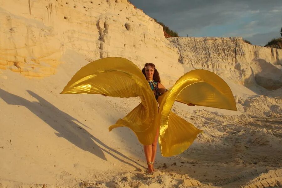 At sunset lighting