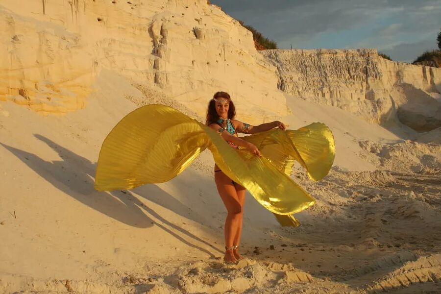 At sunset lighting