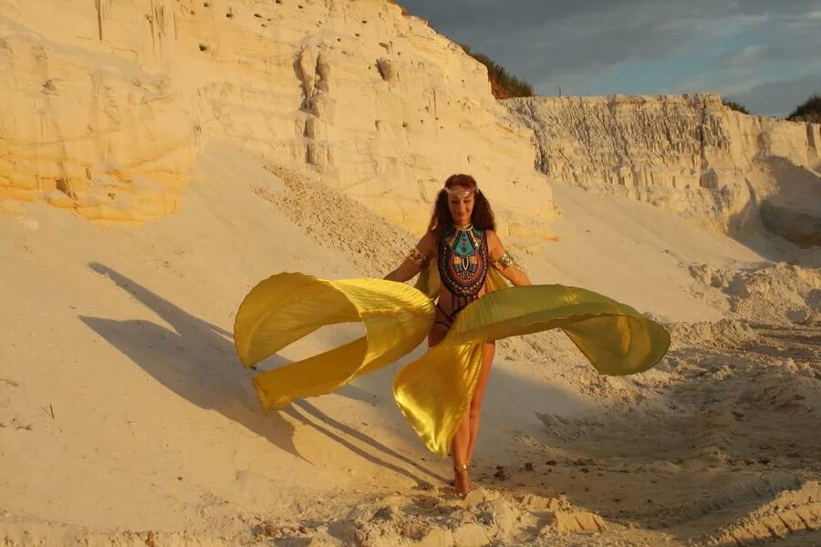 At sunset lighting