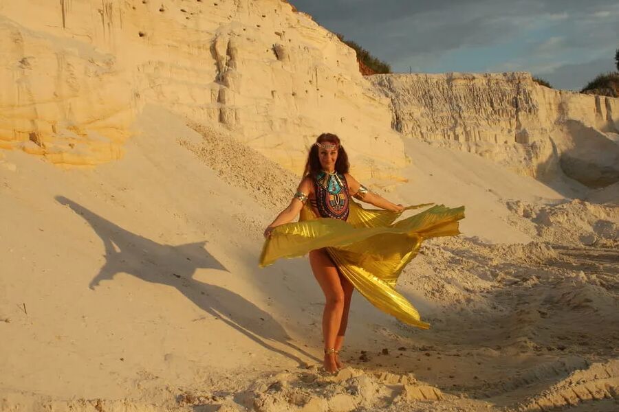 At sunset lighting