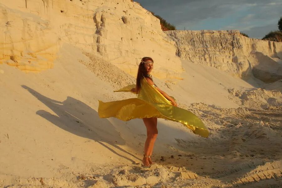 At sunset lighting