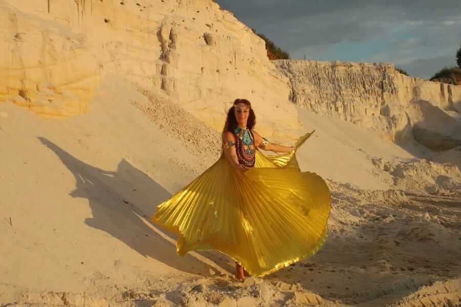 At sunset lighting