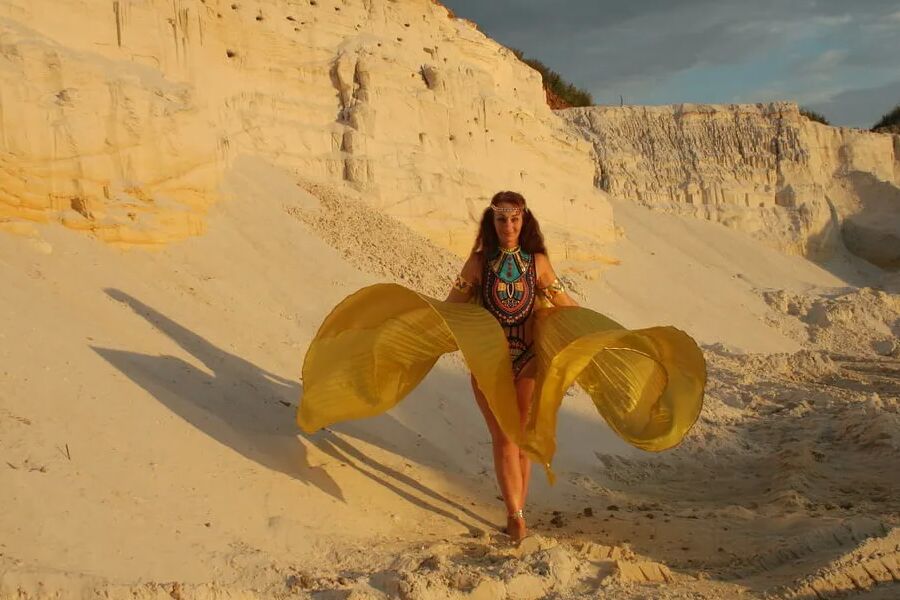 At sunset lighting