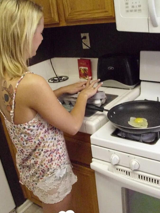 My wife really enjoys cooking while naked