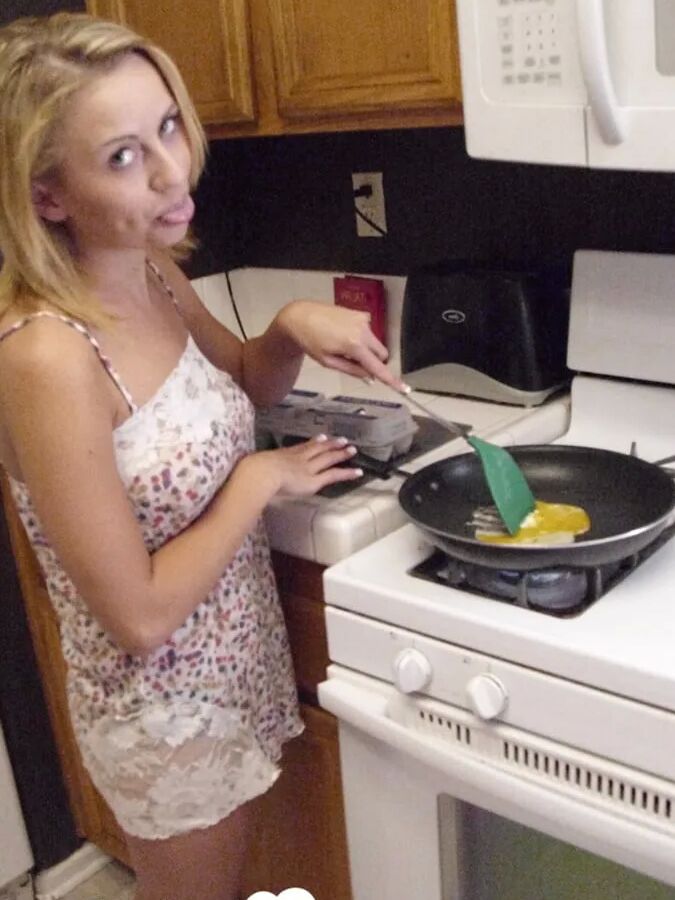 My wife really enjoys cooking while naked