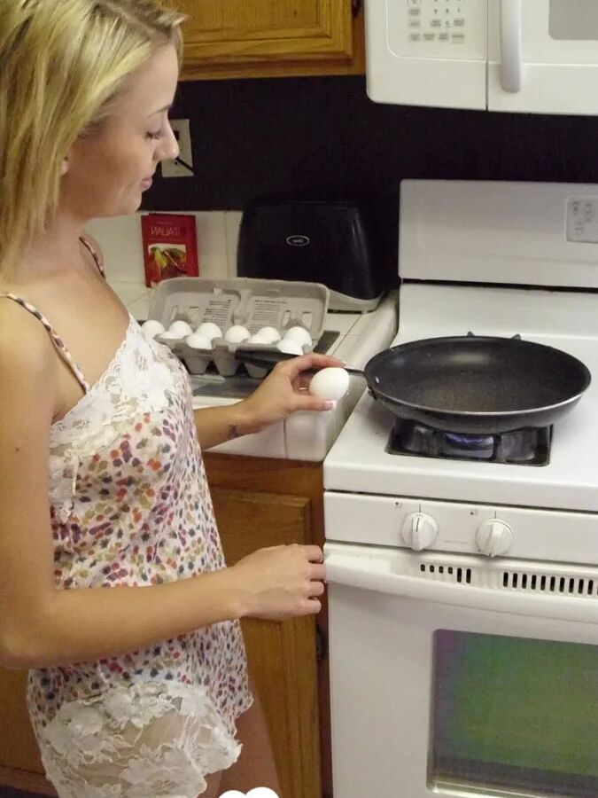 My wife really enjoys cooking while naked