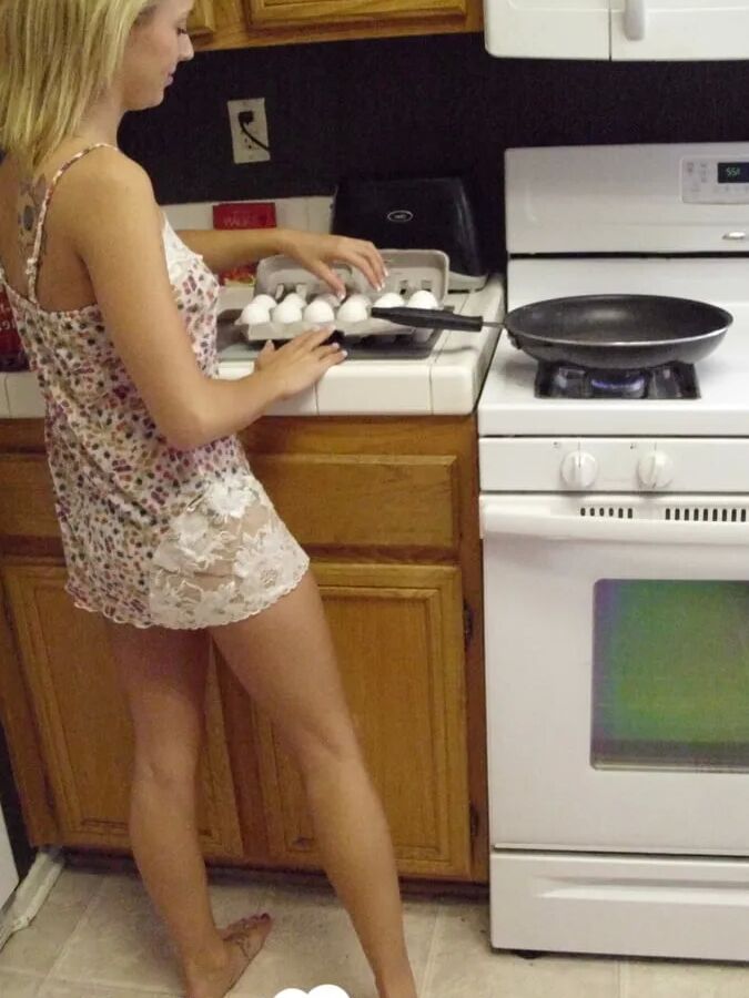 My wife really enjoys cooking while naked