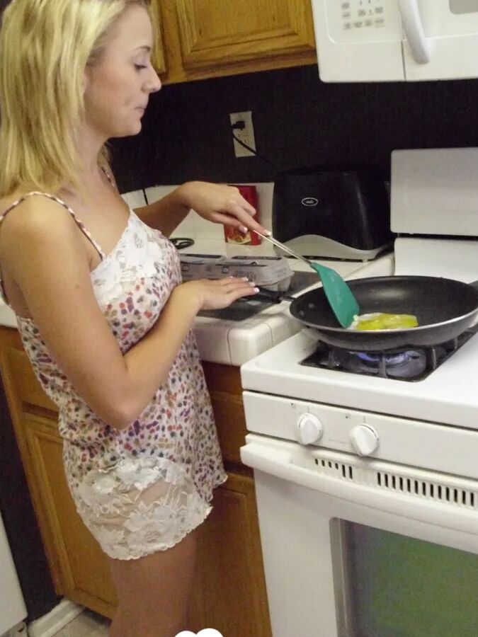 My wife really enjoys cooking while naked