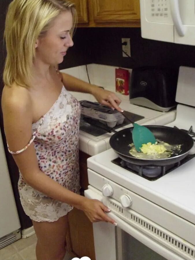 My wife really enjoys cooking while naked