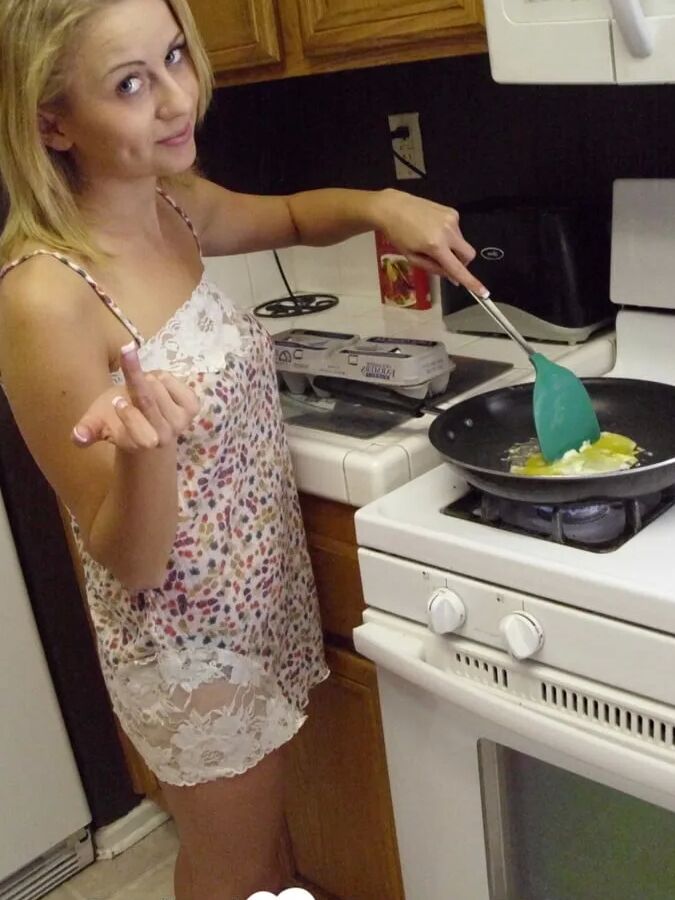 My wife really enjoys cooking while naked