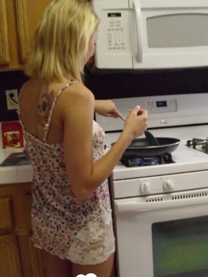 My wife really enjoys cooking while naked