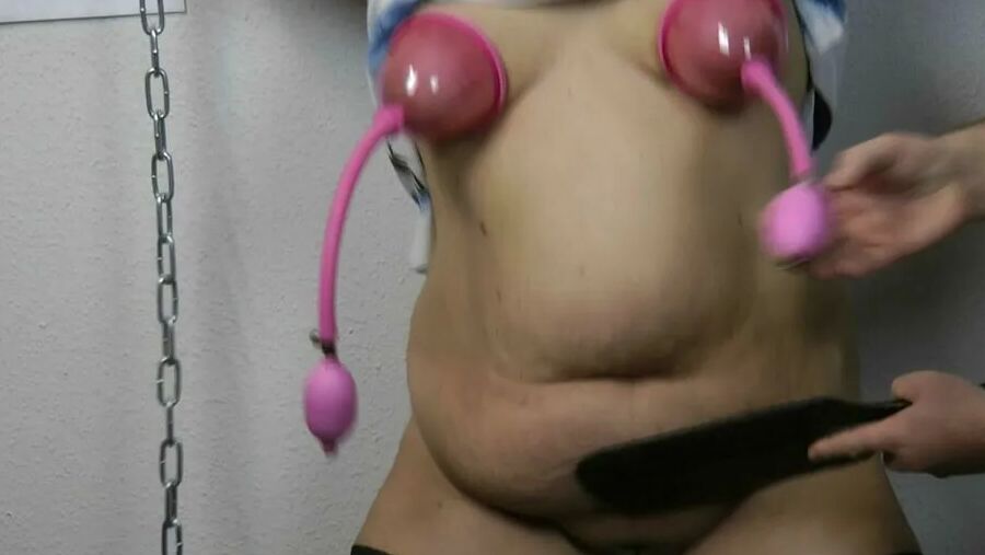 Belly spanking and tit torture