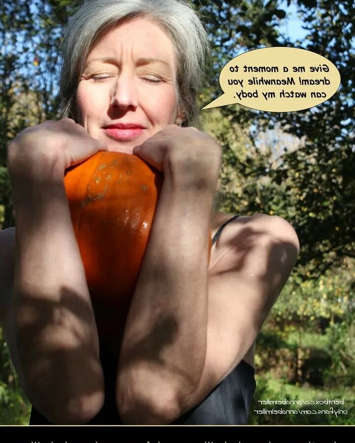 Annabel Miller: a distinguished lady and a pumpkin