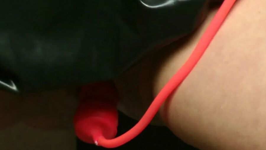 I'm waiting in latex and latex gloves
