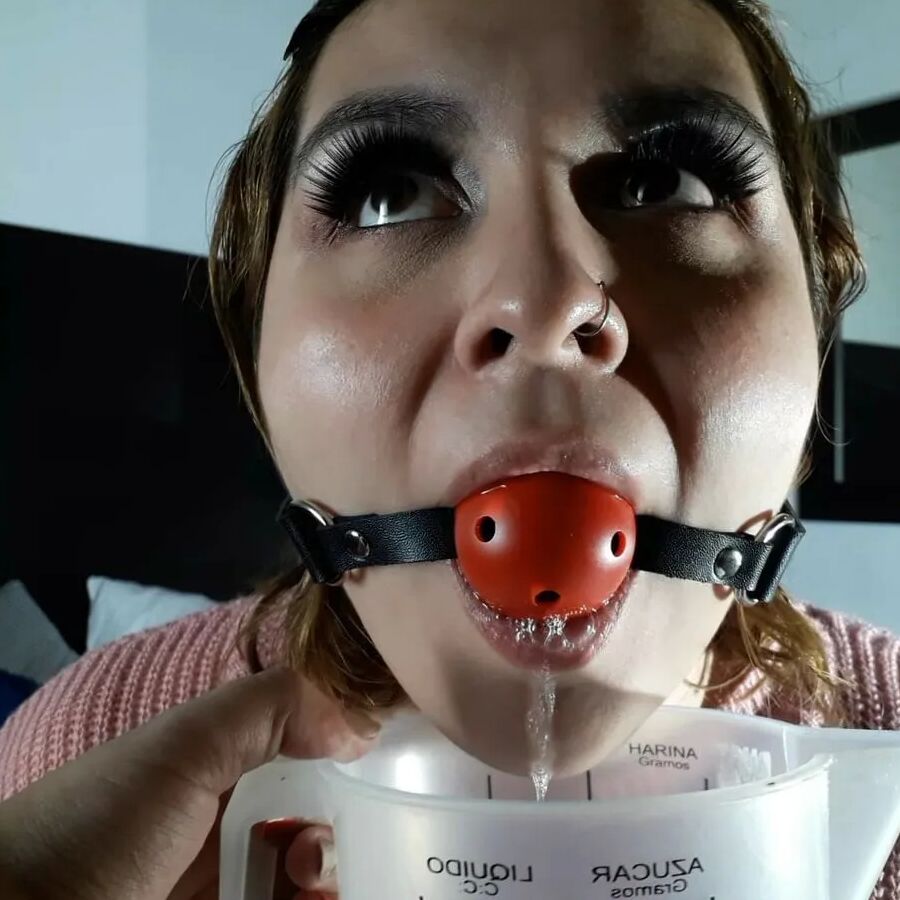 Beautiful Bitch Ball Gagged And Drooling